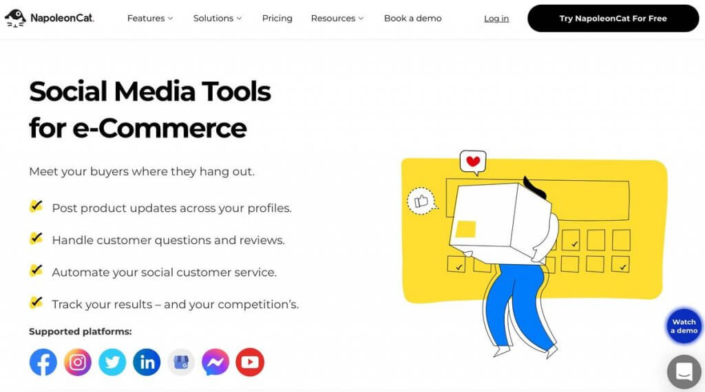 Social Media for eCommerce - napoleoncat tool