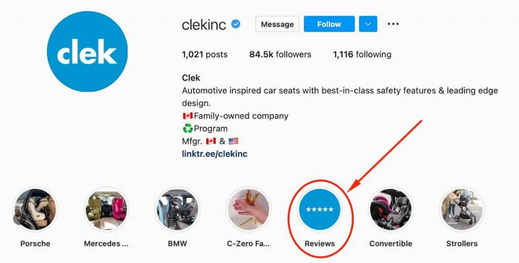 How to Sell on Instagram - clekinc ig profile