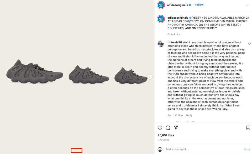 What to Post on Instagram - adidasoriginals ig post