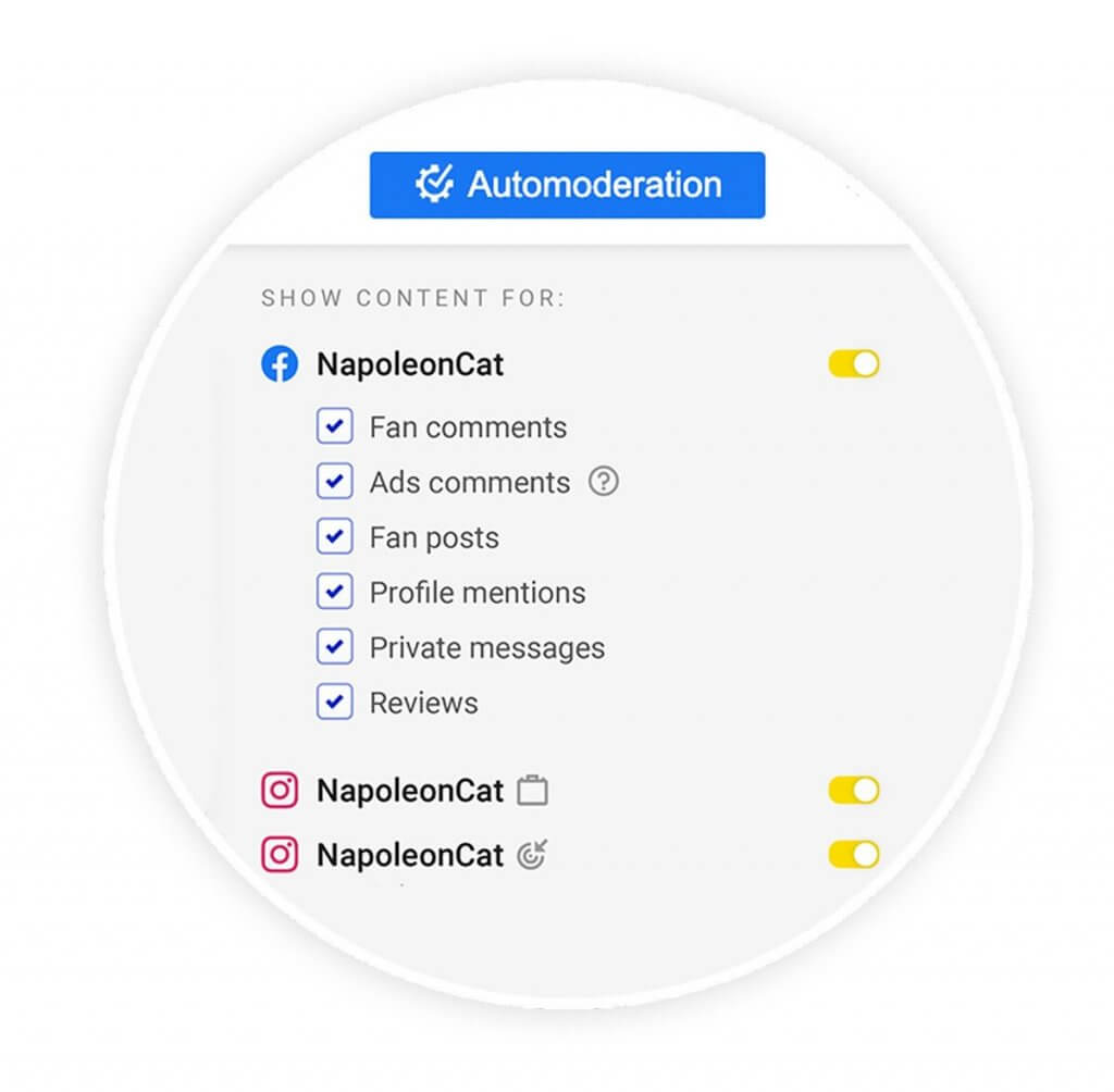 Automatyczna moderacja treści na Facebooku - Napoleoncat automoderation