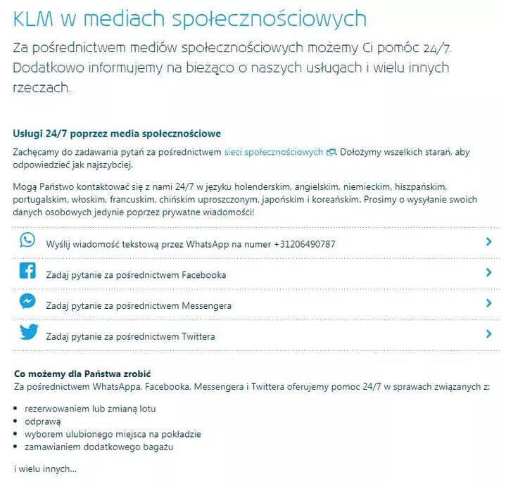 Jak dbać o klientów w social media - klm w mediach społecznościowych