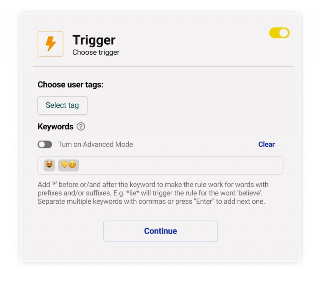 Auto-moderation 2.0 - choose trigger