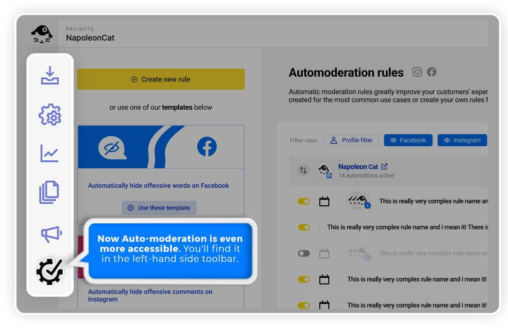 Auto-moderation 2.0 - easier access