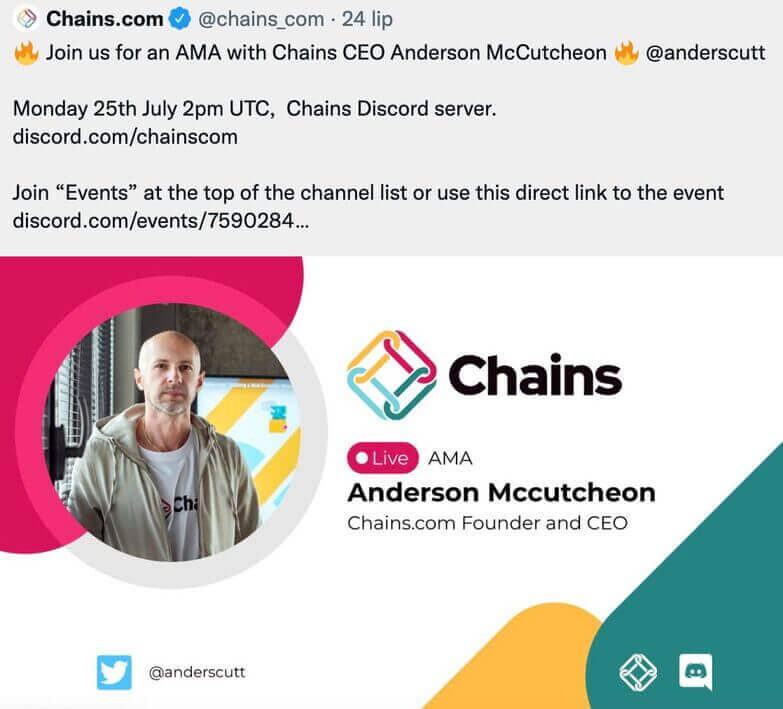 Ask Me Anything - chains.com post
