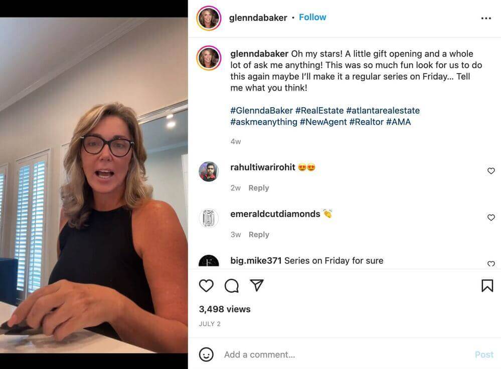 Real Estate Social Media Posts - glenndabaker ig post