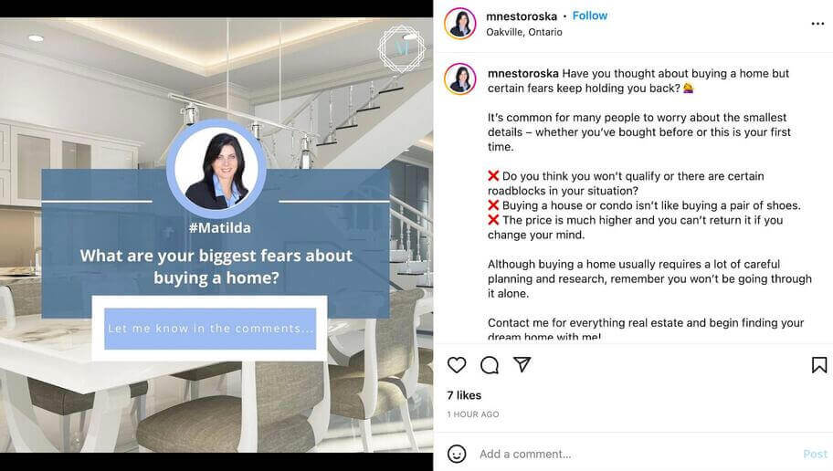 Real Estate Social Media Posts - mnestoroska ig post