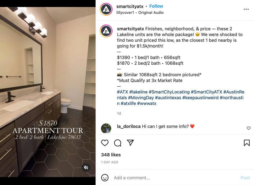 Real Estate Social Media Posts - smartcityatx ig post