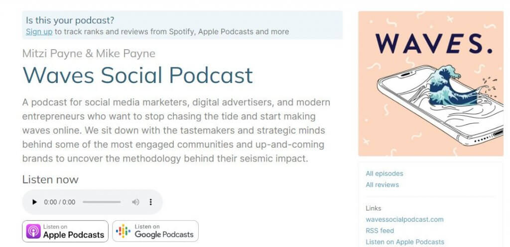 Best Social Media Podcasts - Waves Social Podcast