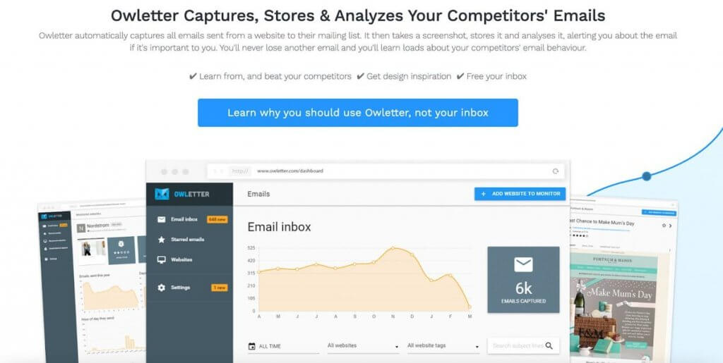 Competitor Analysis Tools - Owletter tool