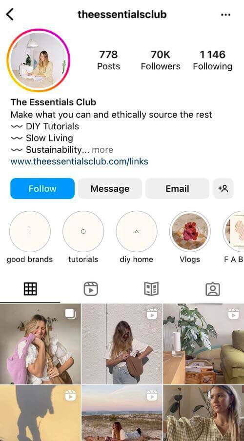 Aesthetic Instagram Bio - theessentialsclub