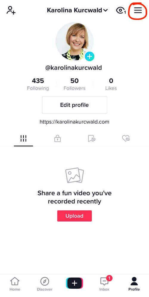 TikTok Affiliate Marketing - tiktok hamburger menu