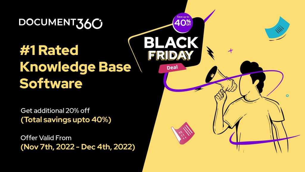Document360 Black Friday offer banner
