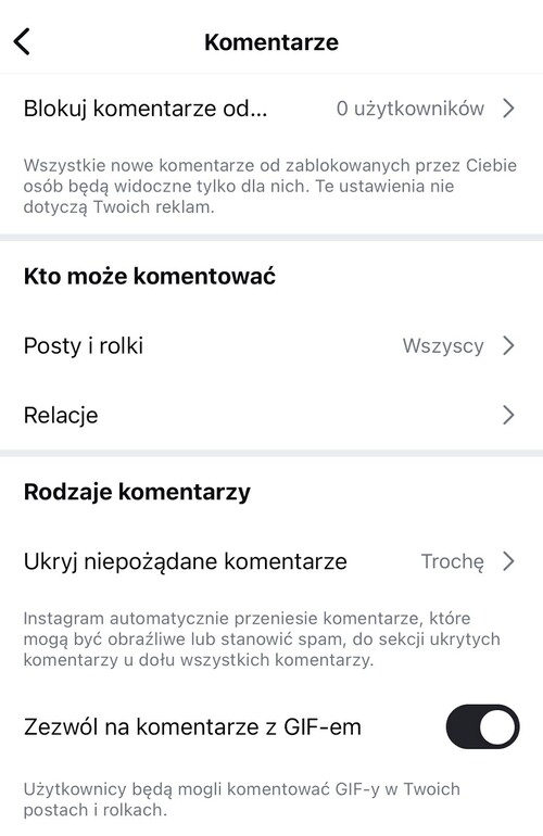 Filtry tagowania i wzmianek na Instagramie