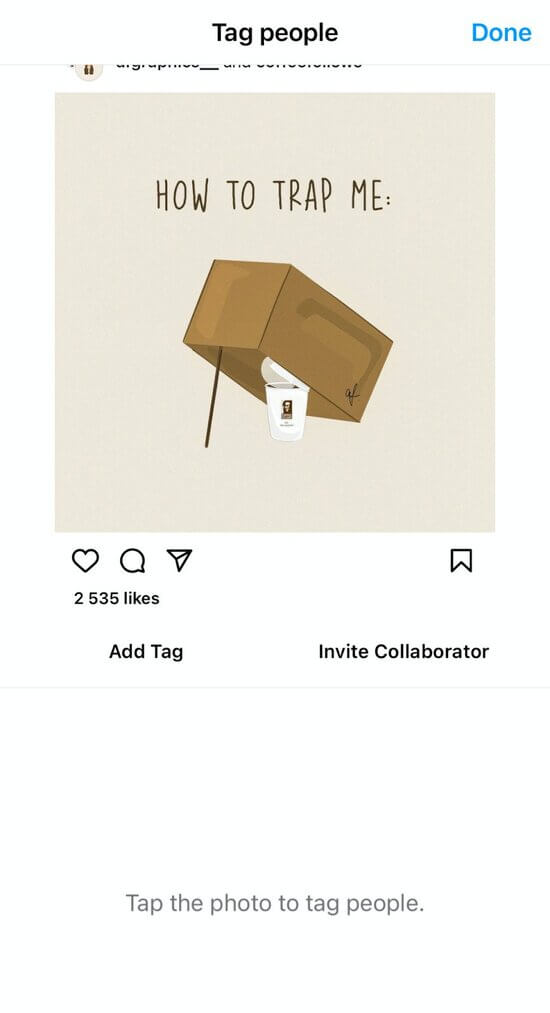 How to Collab Post on Instagram - Invite a collaborator 