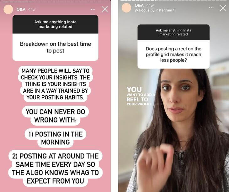 Instagram Story Ideas - ig q&a