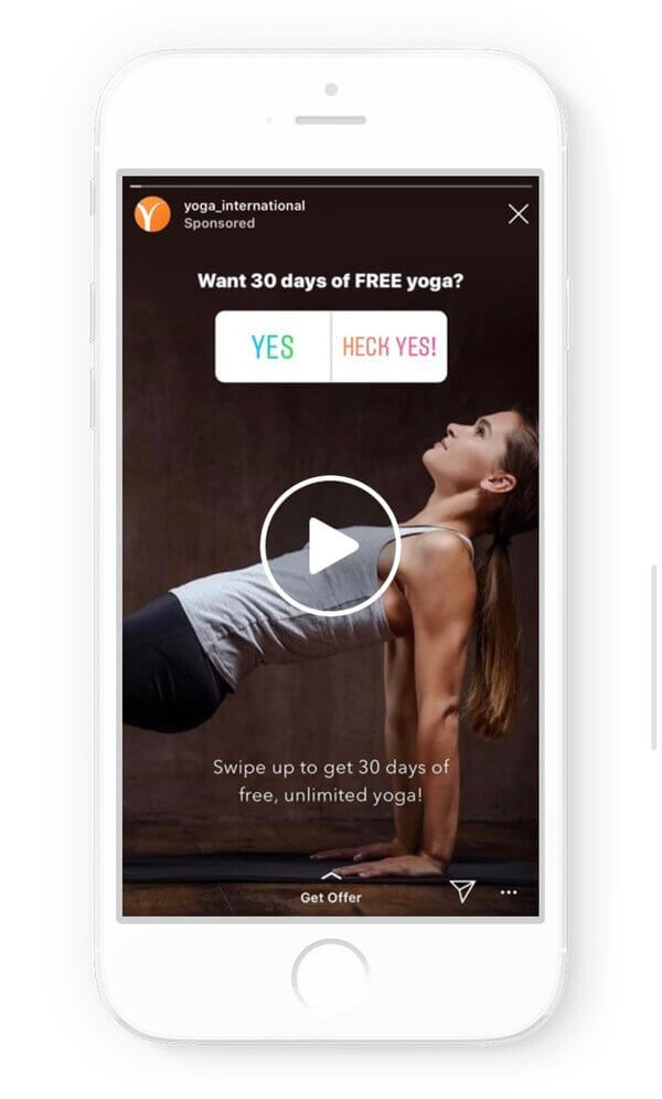 Instagram Story Ideas - online yoga school question