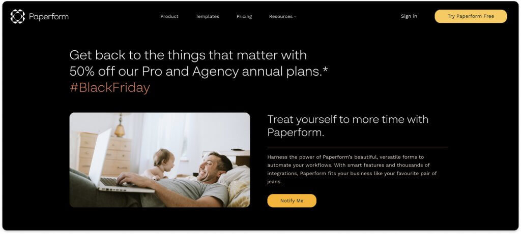 Paperform Black Friday deal