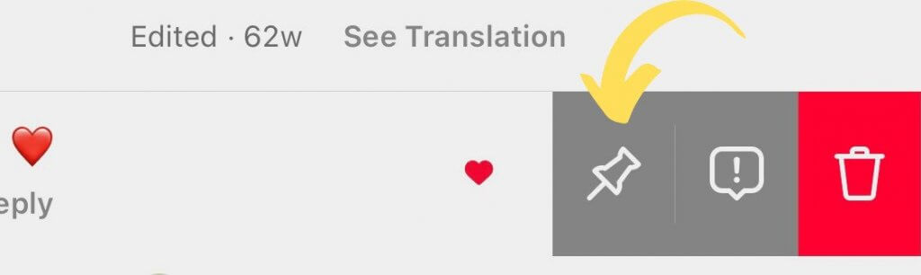 Instagram Comments - pinning a comment on ig