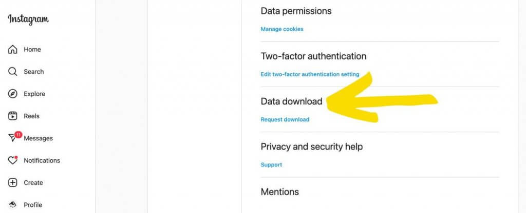 How to manage Instagram DMs - Data download