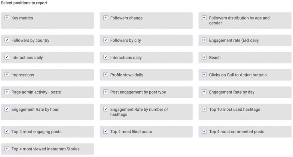 Instagram Analytics Report - metrics you can include in ig analytics report