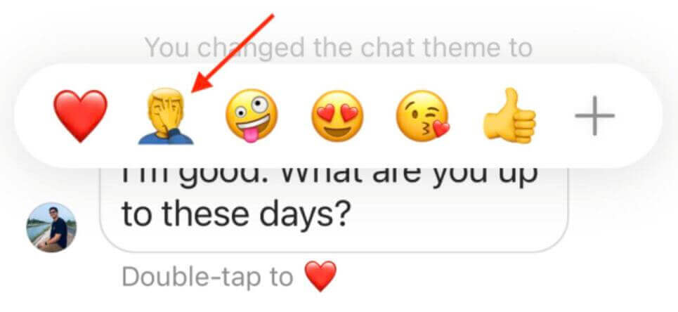 Instagram messages custom reactions