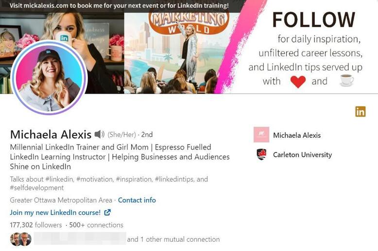 social media experts - michaela alexis