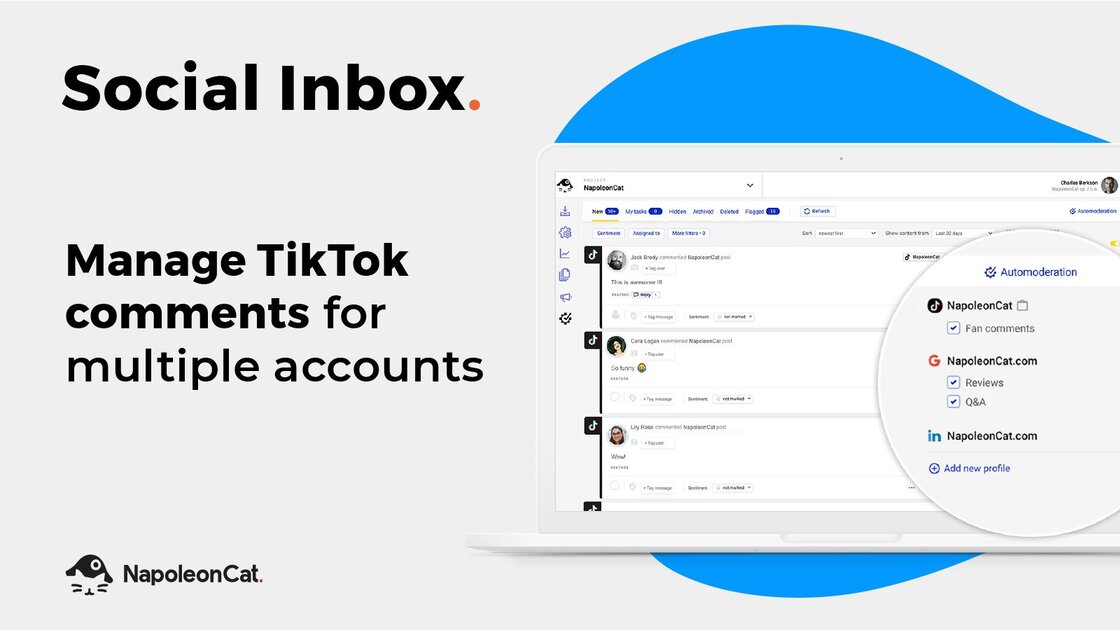 Manage TikTok comments for multiple accounts in one place with NapoleonCat