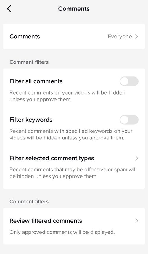How to manage your comments on TikTok