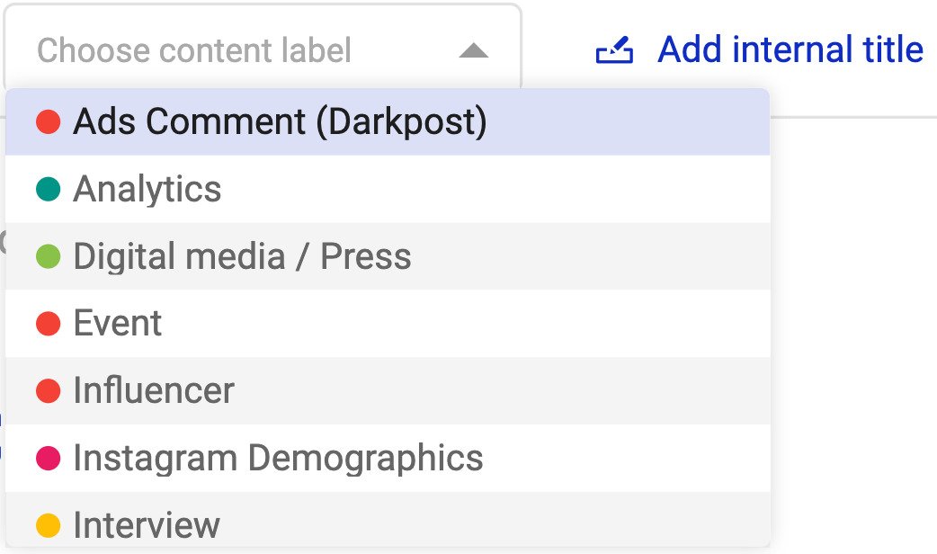 Instagram Content Calendar - Internal color-coded labels in NapoleonCat