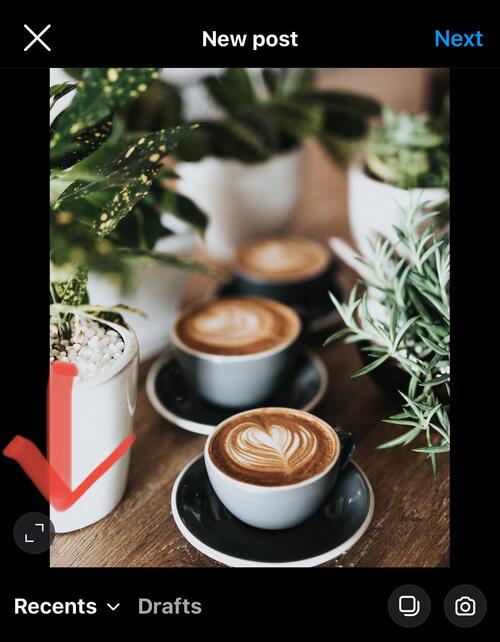 Instagram Post Size - coffee post