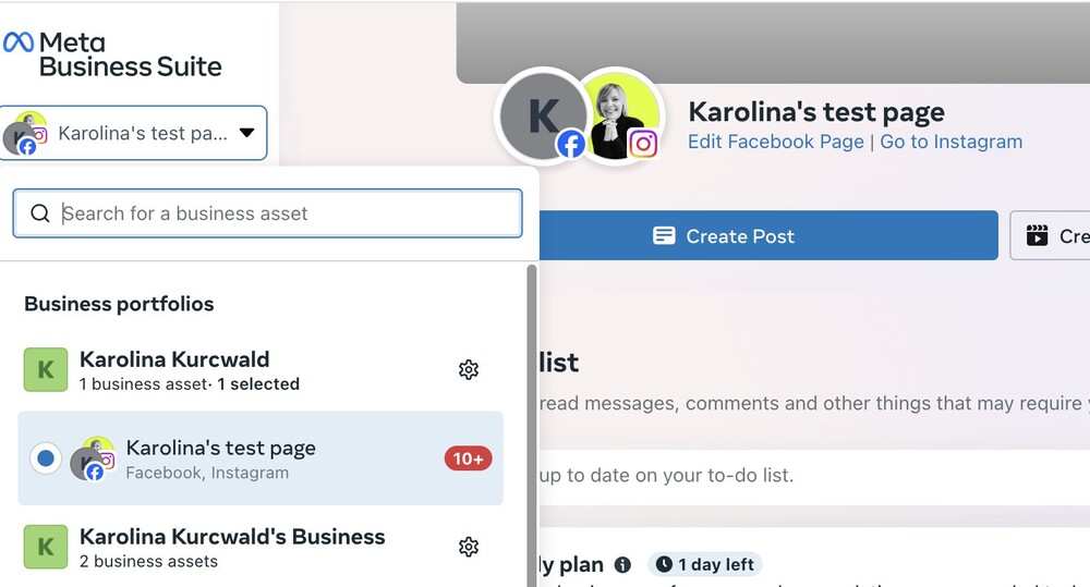 Multiple Facebook Pages - fb pages in Meta Business Suite