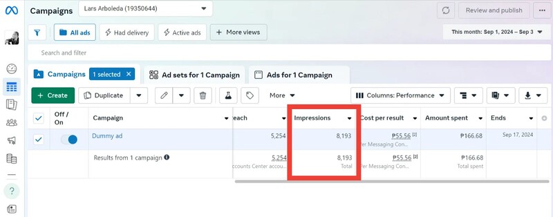 What Are Impressions On Instagram - impressions in Meta Ads Manager