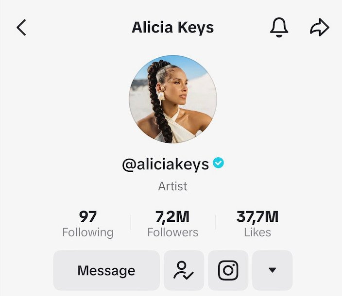 tiktok profile picture size - alicia keys