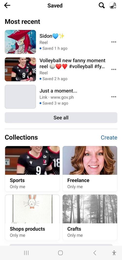 How to Find Saved Reels on Facebook - saved folder