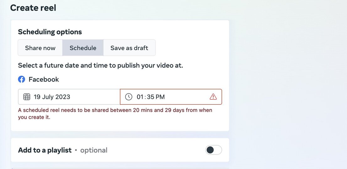 How to Schedule Reels on Facebook - create reel