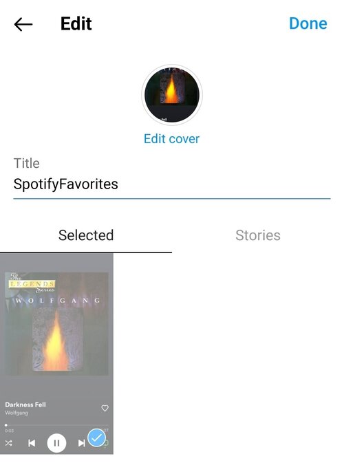 Instagram Highlight Cover - edit cover