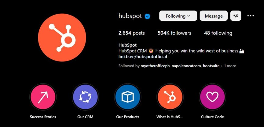 Instagram Highlight Cover - hubspot ig