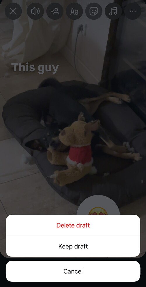 Instagram drafts - how to delete story drafts