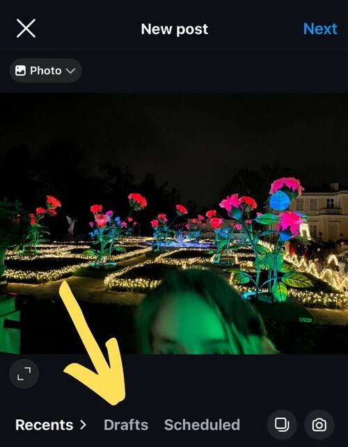 Instagram drafts - how to find drafts