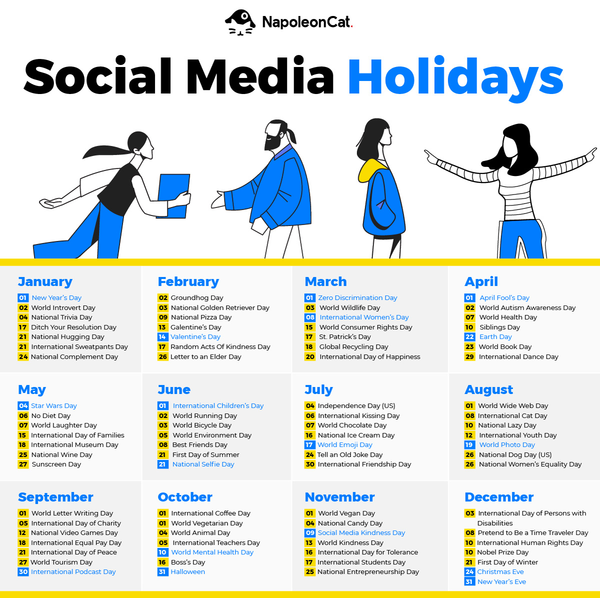 A social media holidays calendar