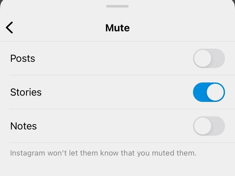 how to mute instagram stories - mute options
