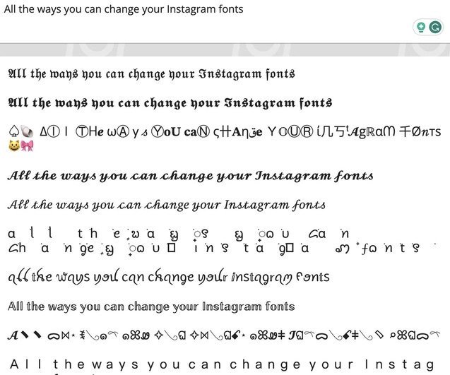 instagram story hacks - ig fonts