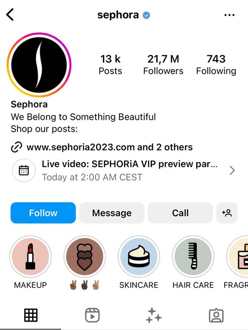 instagram story hacks - sephora ig