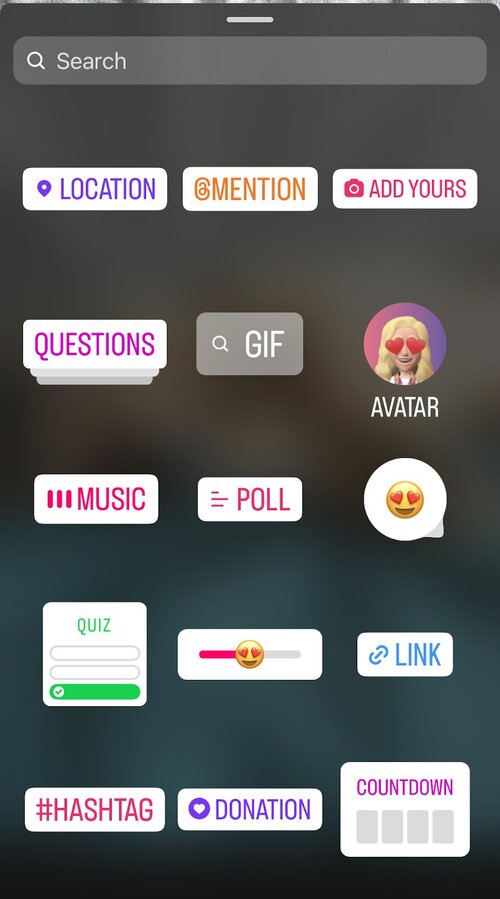 Instagram Story Views - interactive stickers