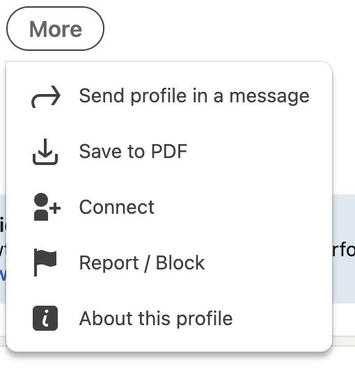 How to Block Someone on LinkedIn - more menu