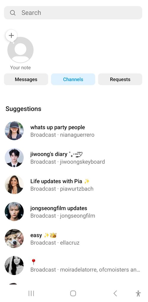 Instagram Broadcast Channel - suggestion