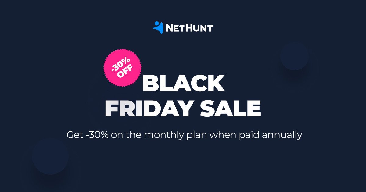 black friday software deals - nethunt