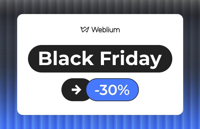 black friday software deals - weblium