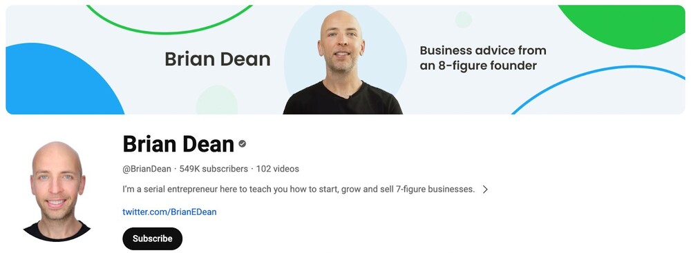 Best Marketing YouTube Channels - brian dean