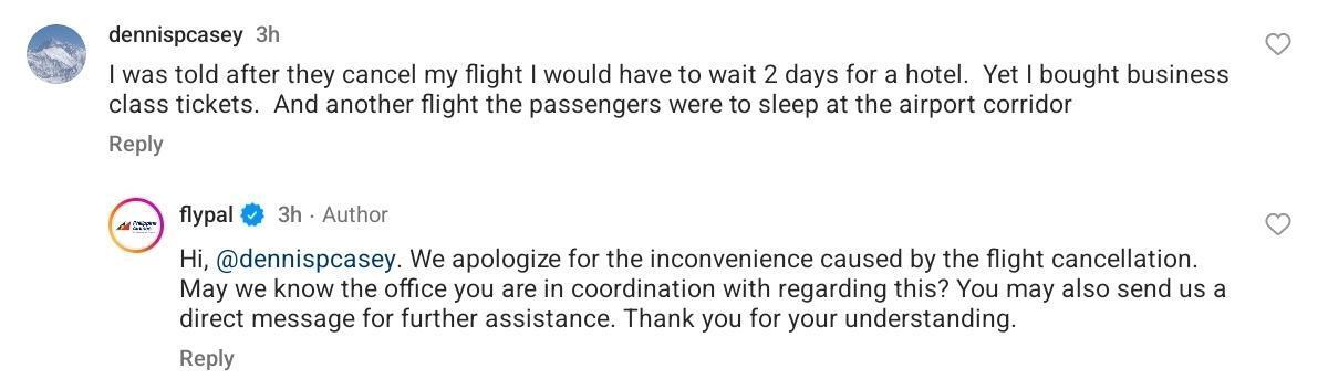 How To Respond To Instagram Comments - flypal response